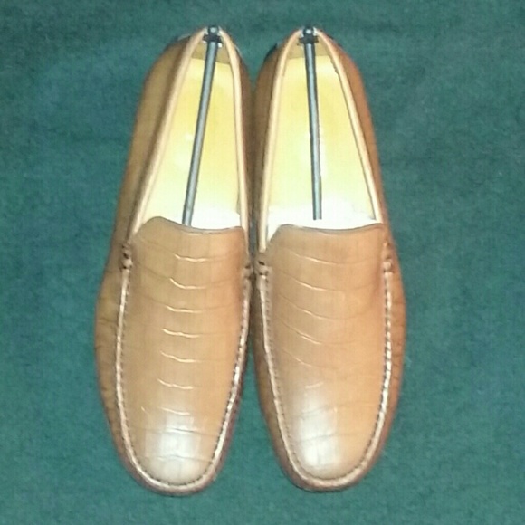 Donald J Pliner Brown Crocco Moccasins 9 NWT - Picture 8 of 8